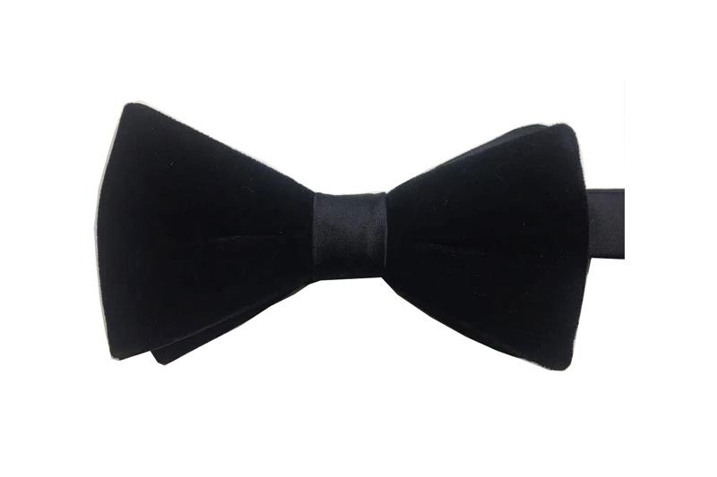 EXBO21016 Schwarze klassische Zeremonienfliege aus Polyester
   