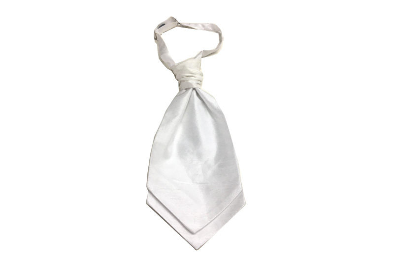 EXASCOT21004 Silberne klassische Zeremonienkrawatte aus Polyester
   
