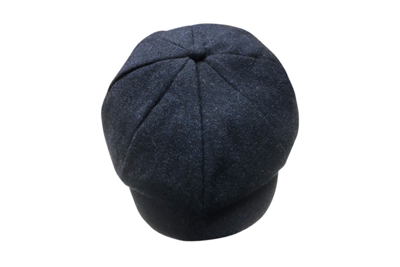 EXCAP21002 Marineblaue Polyester-Modekappe mit 8 Paneelen
   
