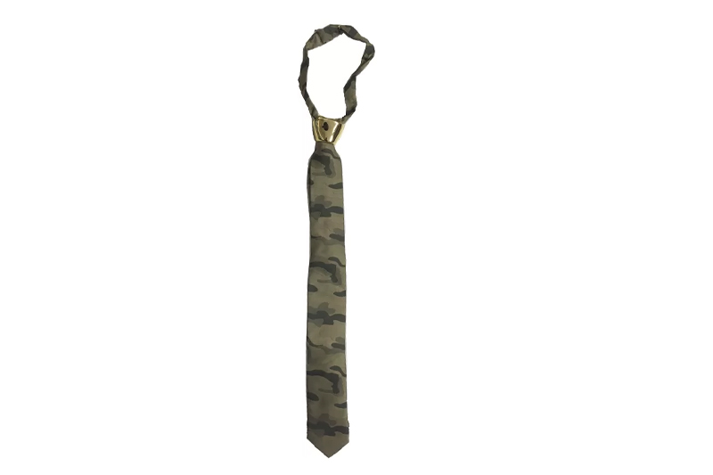 EXTIE21010 Grüne Camouflage-Krawatte aus Seide, luxuriös, modisch
   
