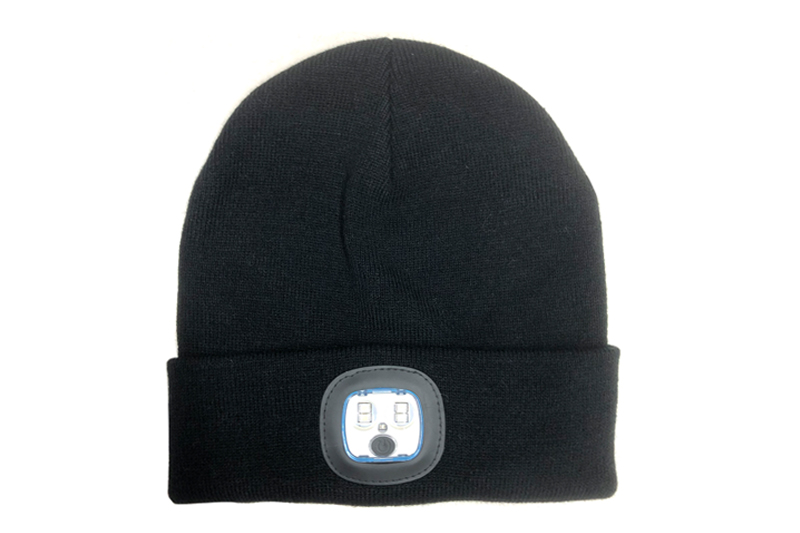EXBE2301LED Schwarze Acryl-LED-Strickmütze
   