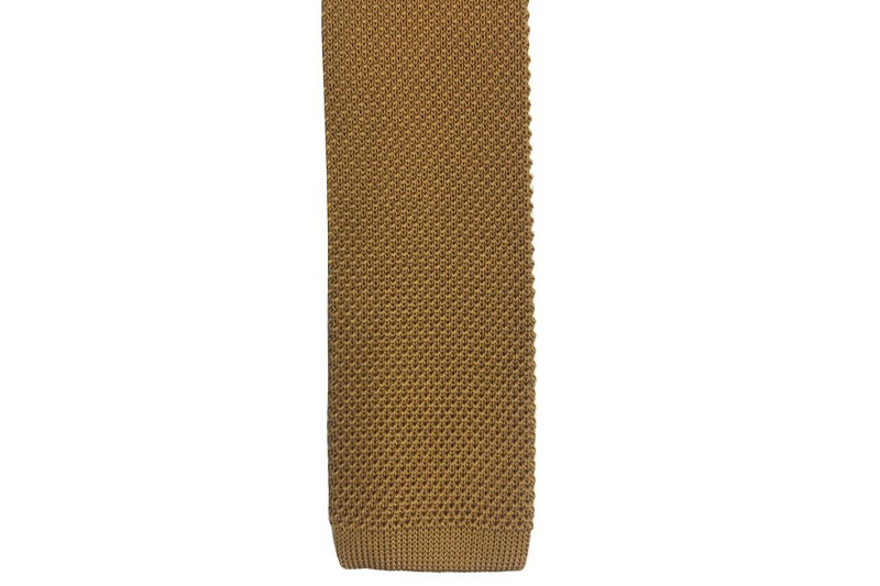 EXTIE21005 Khakifarbene Polyester-Klassiker-Strickkrawatte
   