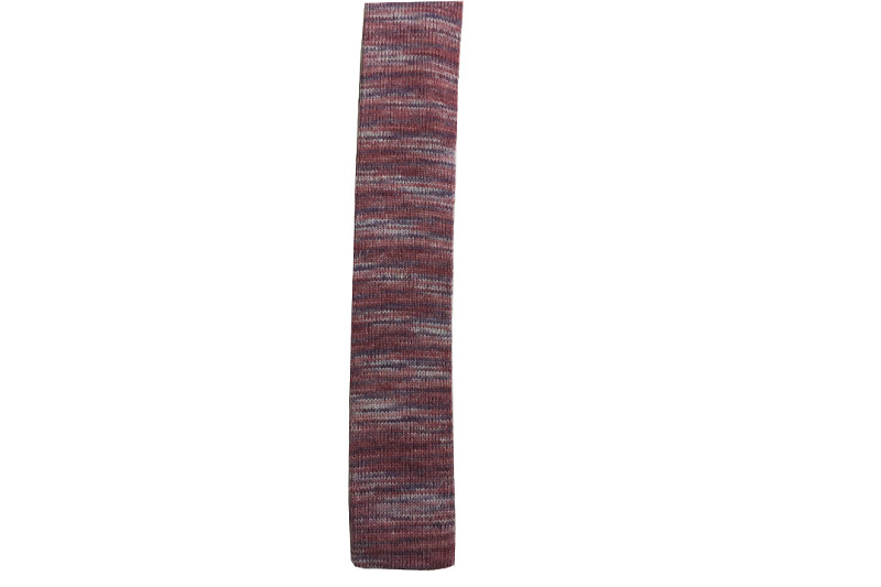EXTIE21009 Weinrote, mehrfarbige Strickkrawatte aus Acryl
   